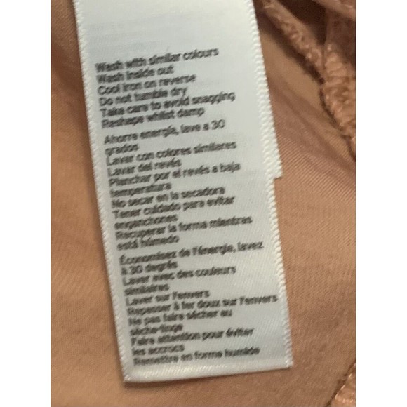 TOPSHOP Size 4 Boho Peach 3/4 Sleeve Ruffle Blouse Shirt EUC - Picture 8 of 8